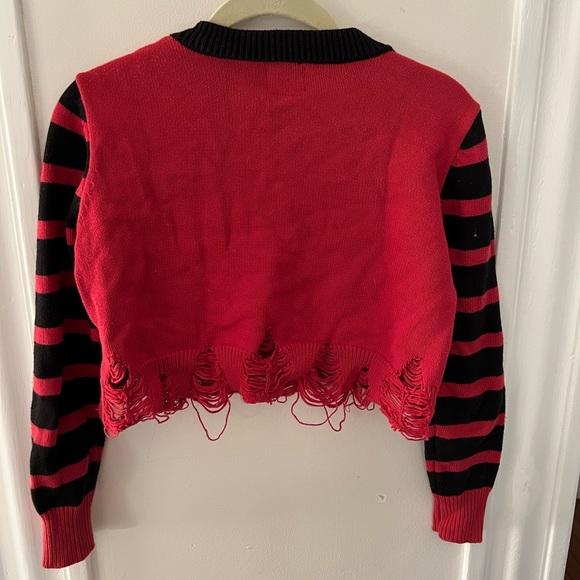 Valfré Lucy Devilish Knit Distressed Cropped Sweater - Picture 3 of 4